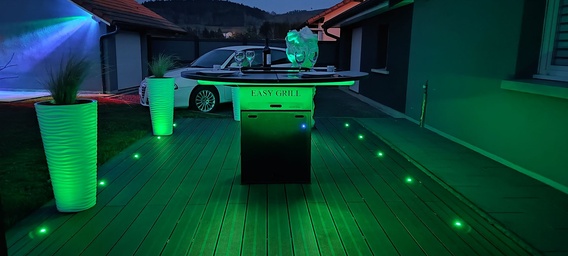 Barbecue Table ronde avec leds