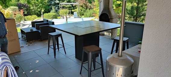 Barbecue Rectangulaire plateau inox brossé